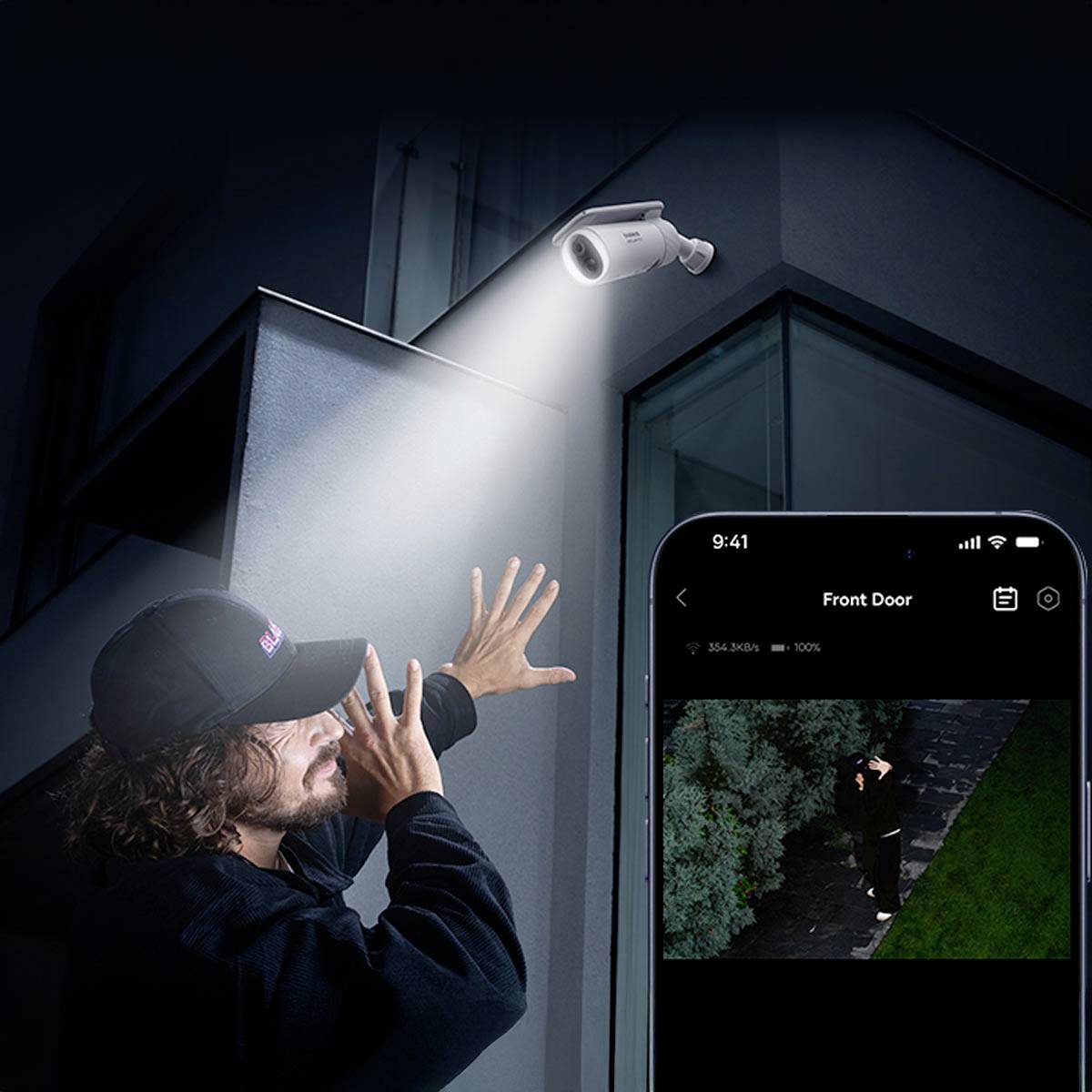 S0SW002130 Baseus S1 Outdoor 2K Wi-Fi IP Caméra de surveillance 2304 x 1296 pixels