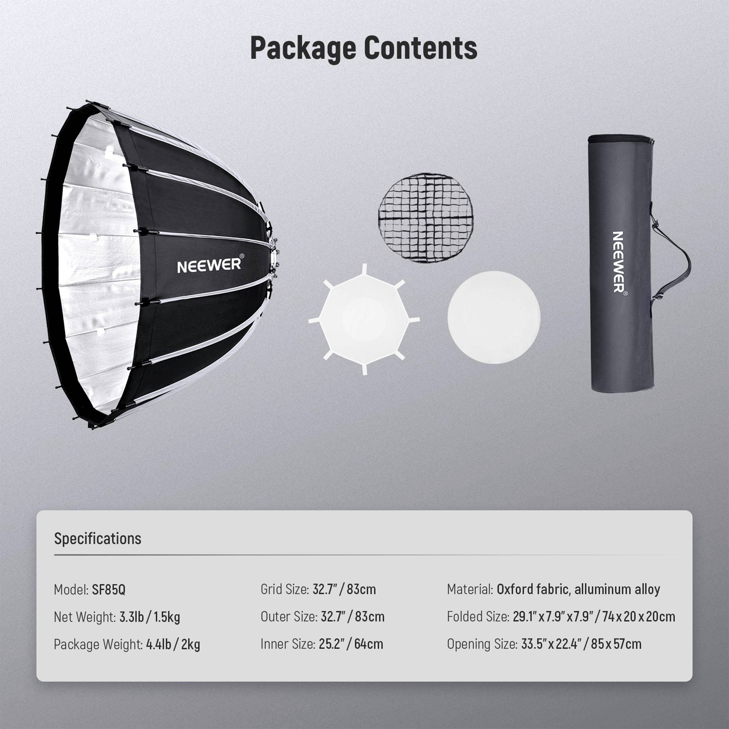 Neewer SF85Q Torche vidéo LED