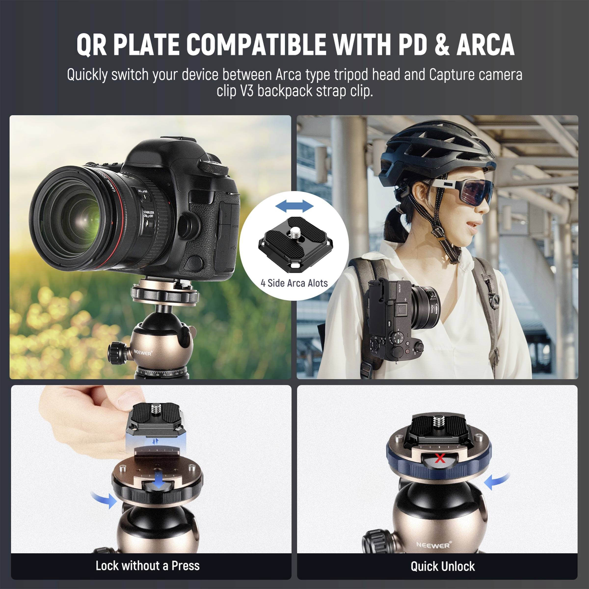 Neewer TP30 Kompaktes Carbon-Reisestativ Trépied