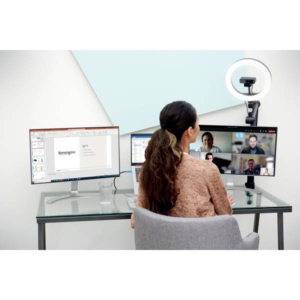 Webcam Full HD Kensington microphone, cache intégré