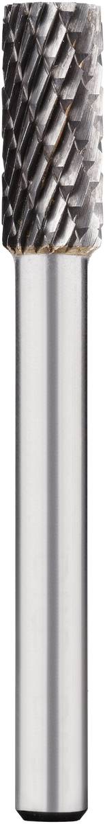 Un fraiseur cylindrique en carbure avec surface cannelée, adapté pour la coupe et le meulage précis de matériaux durs.