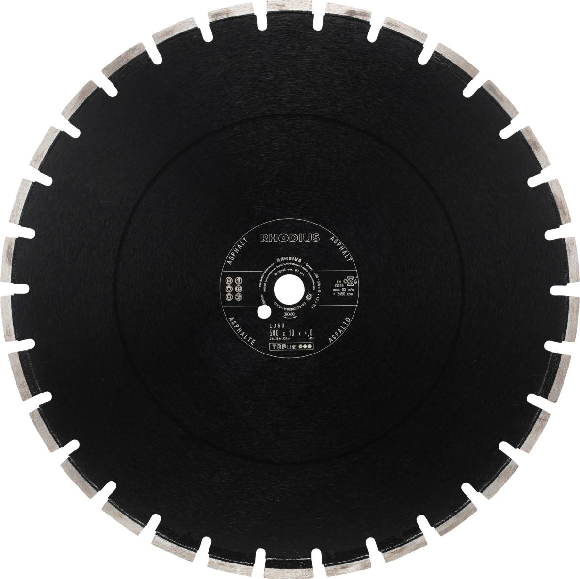 Rhodius LD60 303499 Disque à tronçonner diamanté 1 pc(s) Asphalte