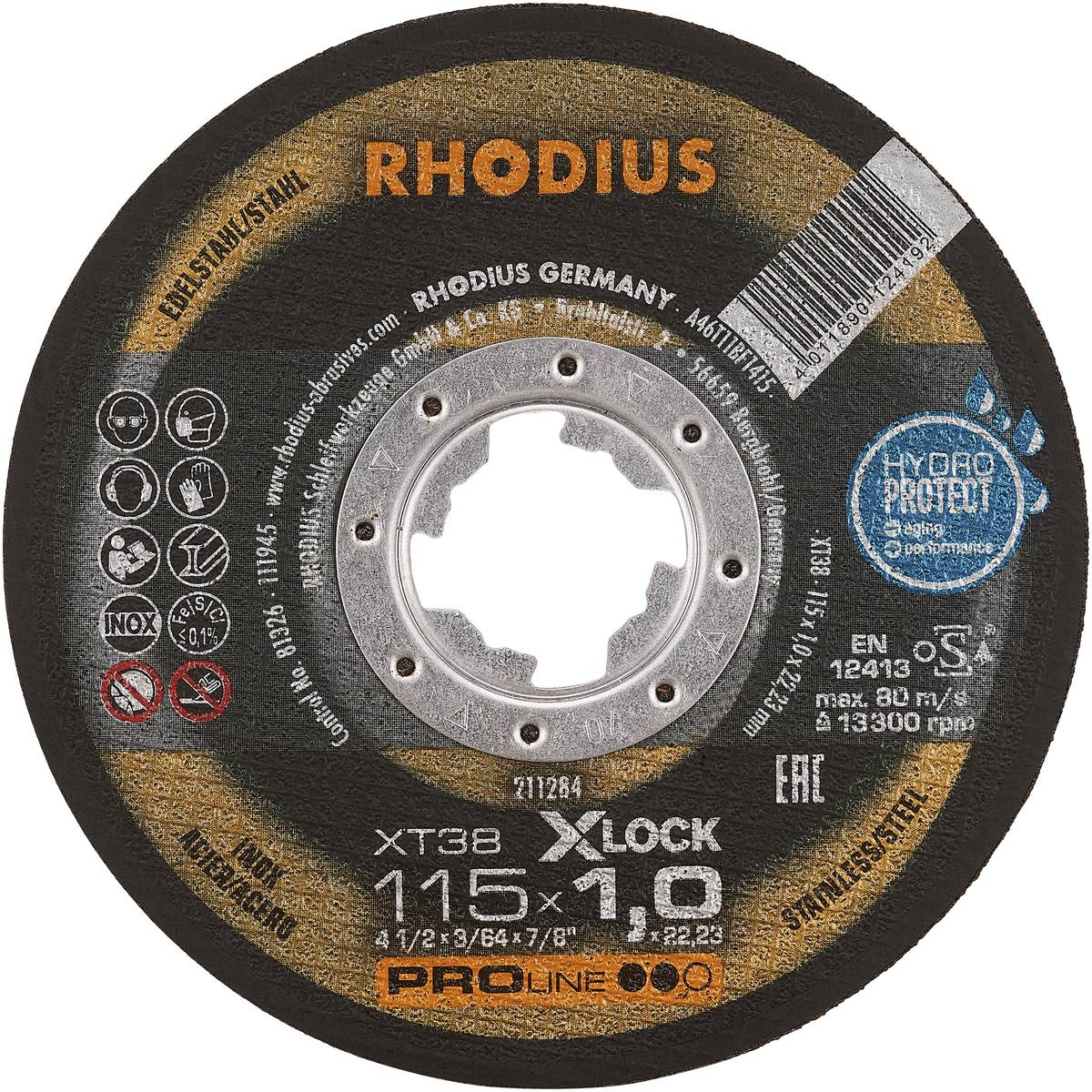 Rhodius XT38 X-LOCK 211284 Disque à tronçonner 25 pc(s) acier inoxydable, acier