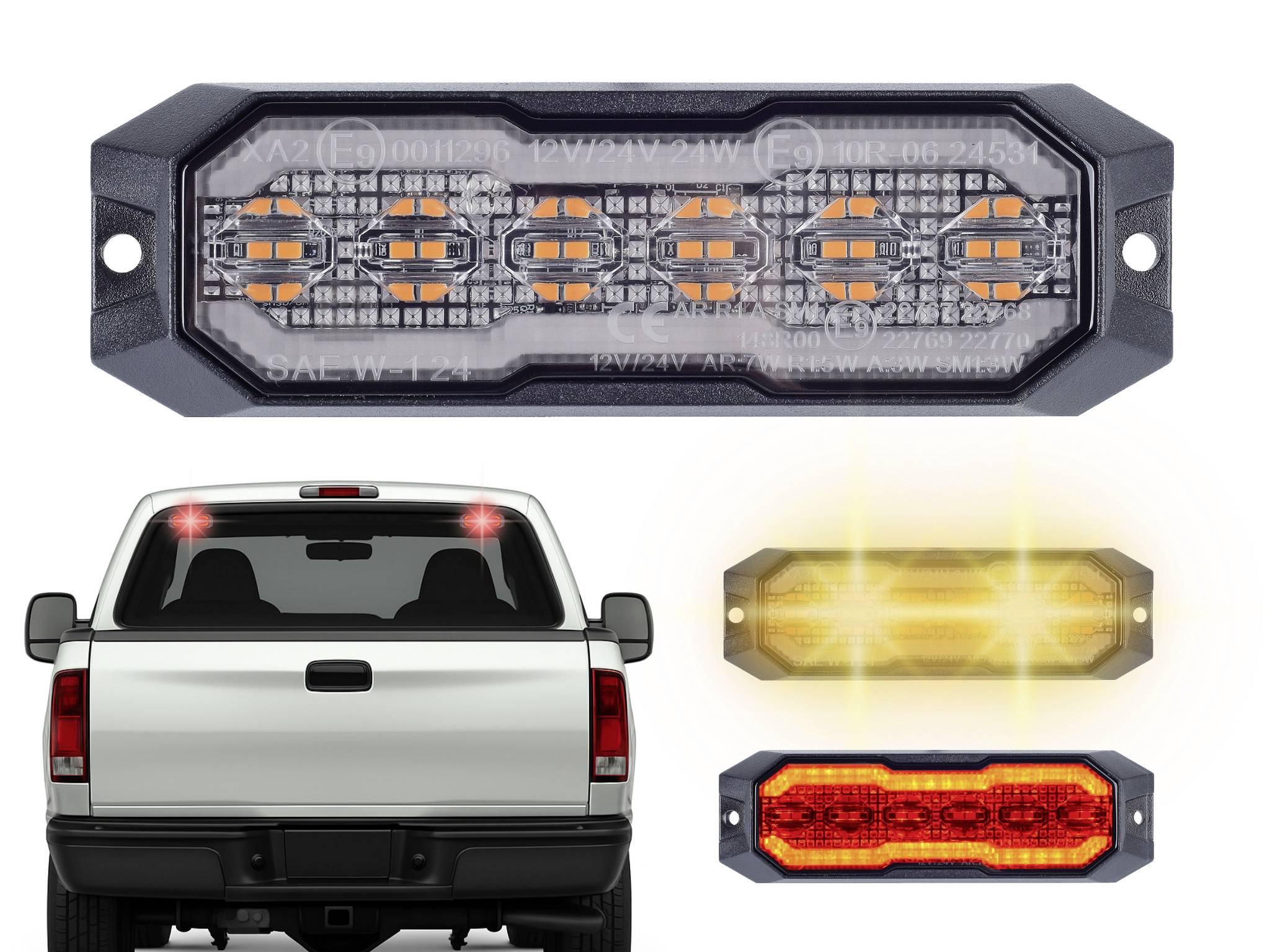 Berger & Schröter Feu de position, Flash avant 12 V, 24 V SM3070H-R1 éclairage de proximité (l x H) 70 mm x 40 mm