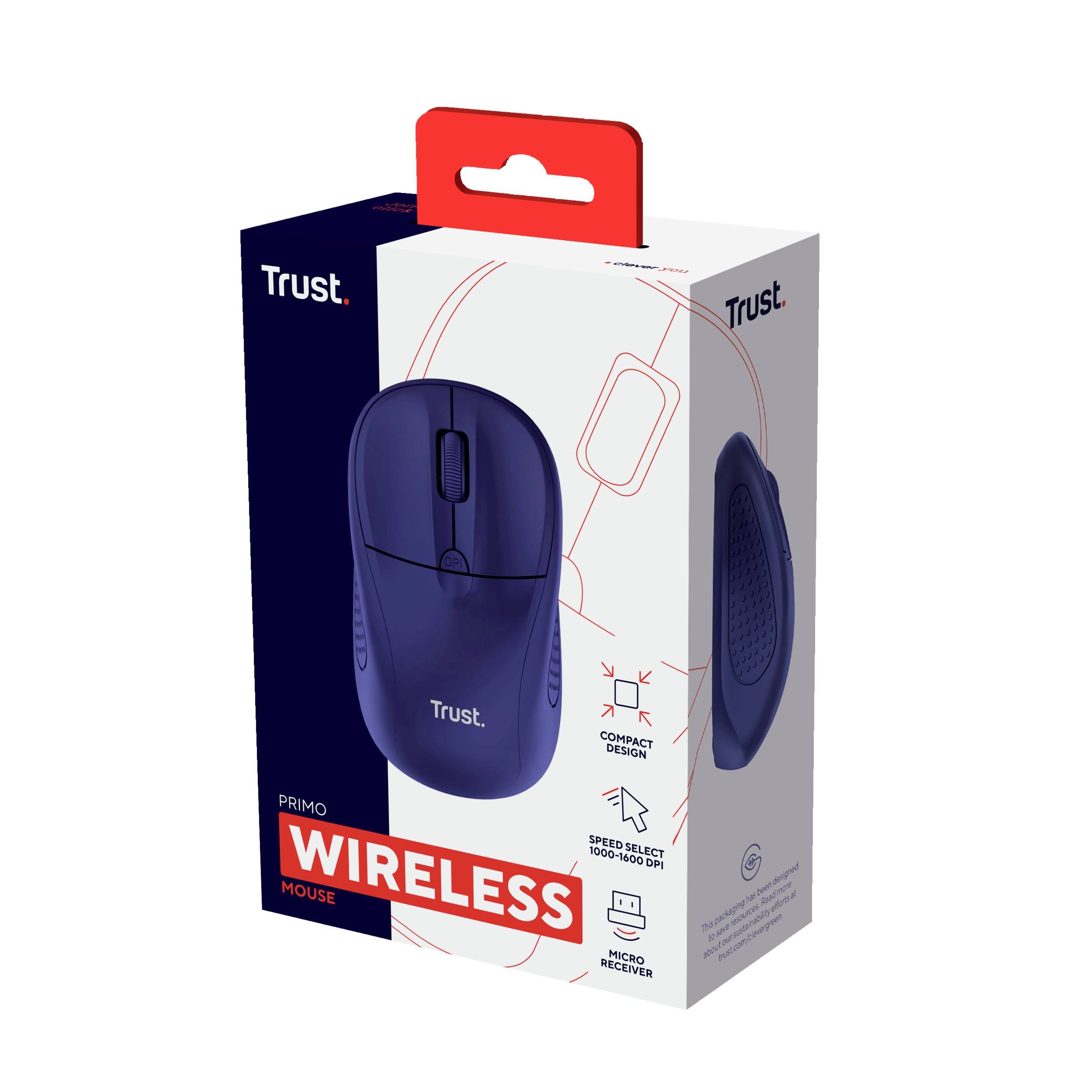 Trust PRIMO WIRELESS MOUSE MATT BLUE Souris sans fil