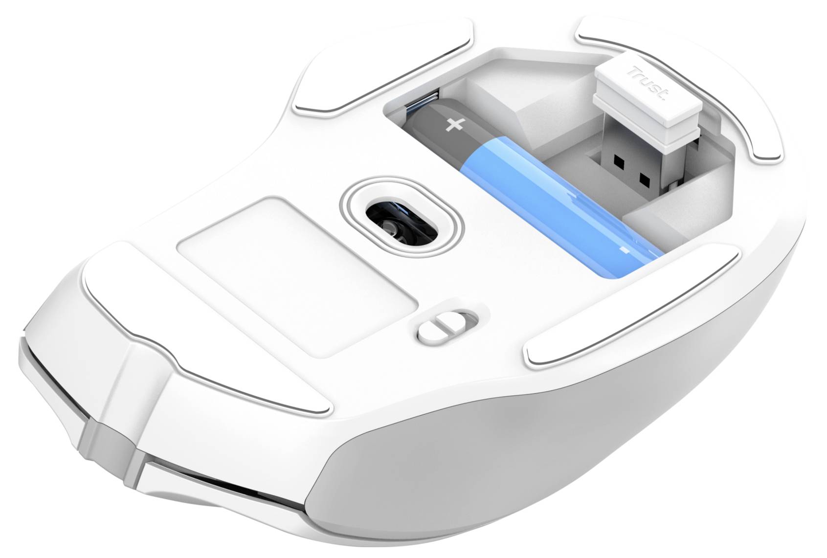 Trust NITO SILENT WIRELESS MOUSE - WHITE Souris sans fil, USB blanc 5 Boutons