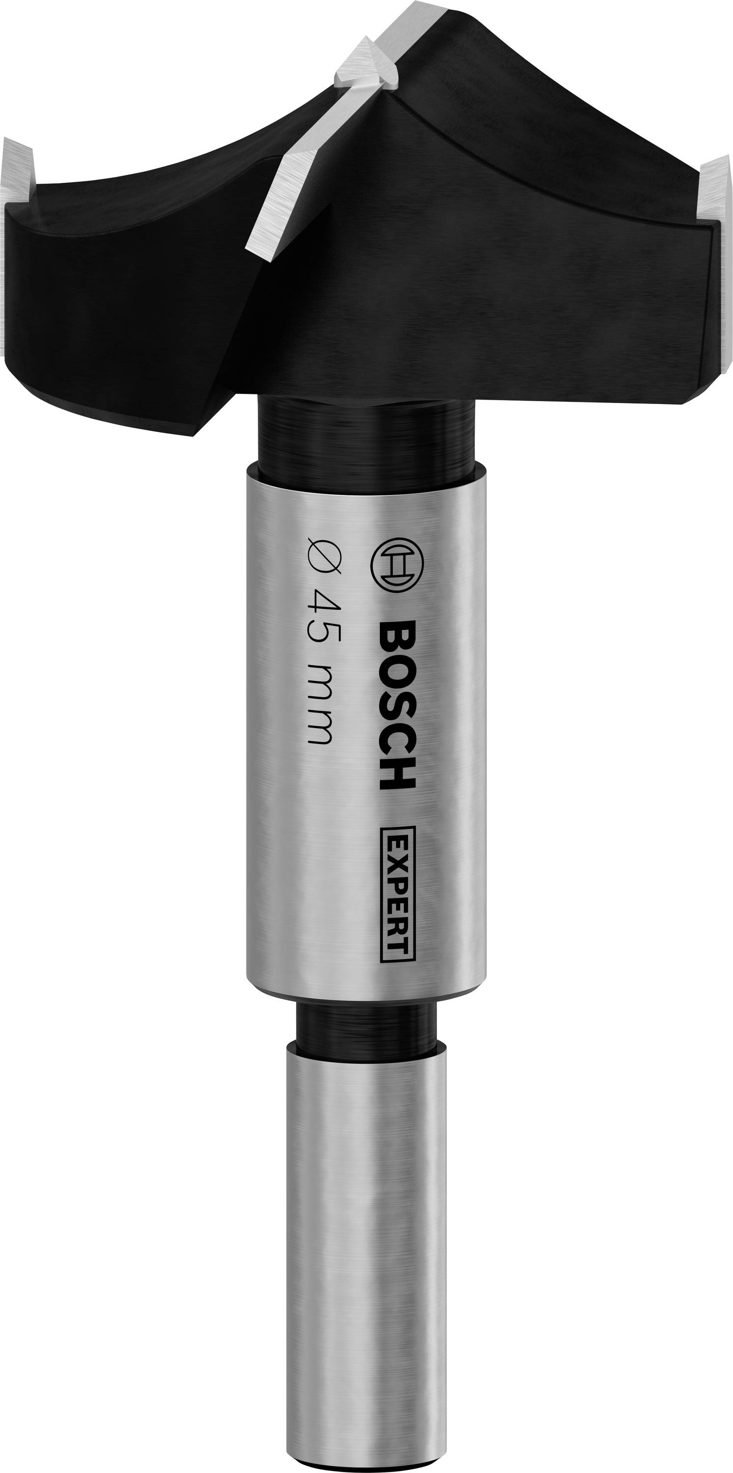 Mèche à bois Forstner Bosch Expert de 45 mm de diamètre, adaptée pour le perçage précis dans le bois.