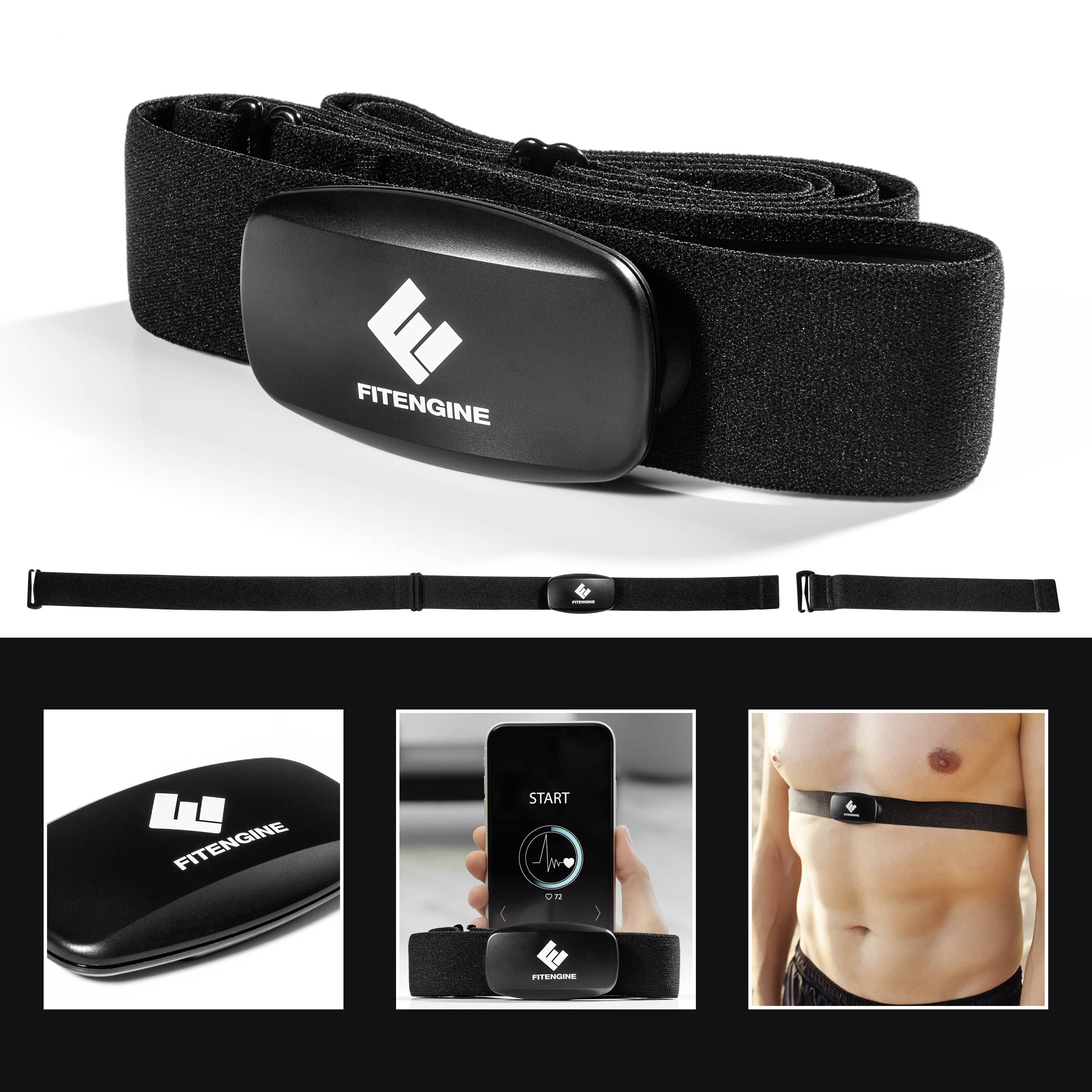 Fitengine Capteur de fréquence cardiaque noir