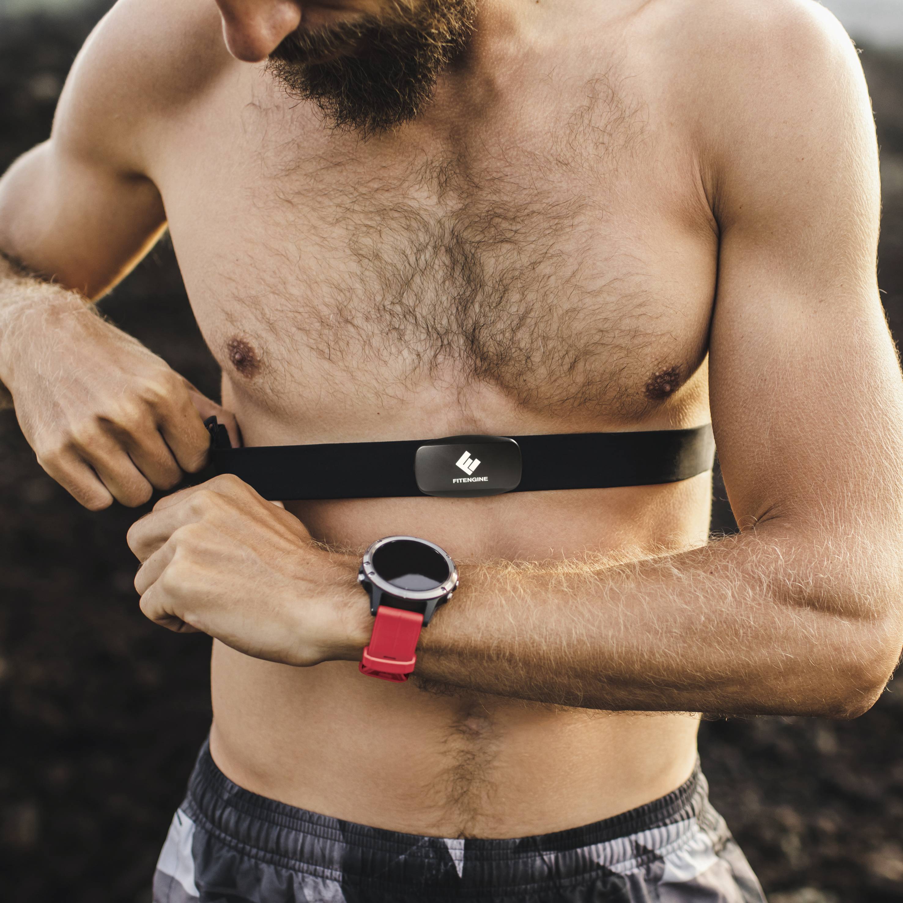 Fitengine Capteur de fréquence cardiaque noir
