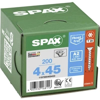SPAX 1197000400453 Vis à bois 4 mm 45 mm T-STAR plus acier inoxydable A2 200 pc(s) SPAX 1197000400453 Vis à bois 4 mm 45 mm T-STAR plus acier inoxydable A2 200 pc(s)