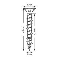 SPAX 1197000400453 Vis à bois 4 mm 45 mm T-STAR plus acier inoxydable A2 200 pc(s) SPAX 1197000400453 Vis à bois 4 mm 45 mm T-STAR plus acier inoxydable A2 200 pc(s)