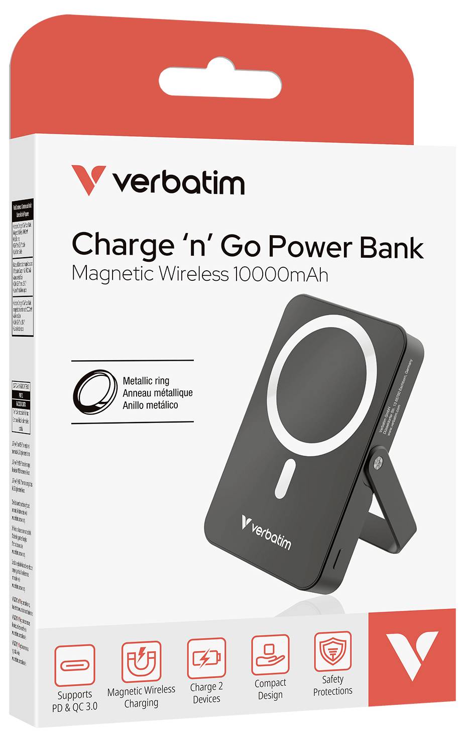 Verbatim Charge 'n' Go Powerbank (batterie supplémentaire) 10000 mAh Power Delivery 3.0, QC 3.0 LiPo USB-C® noir