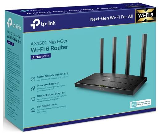 Routeur Wi-Fi TP-LINK Archer AX12 2.4 GHz, 5 GHz