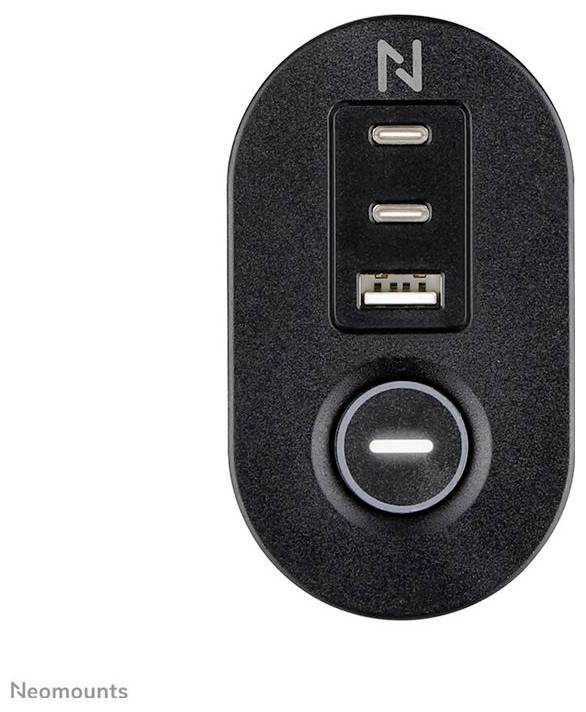 Multiprise de table Neomounts DS22-840BL6 noir contact de protection 1 pc(s)