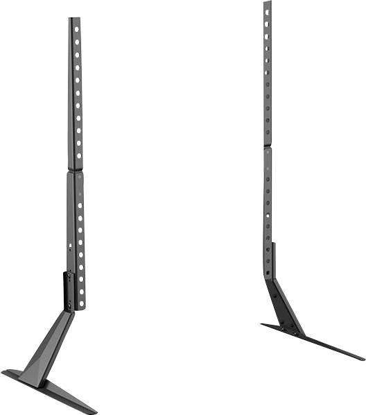 Deux supports métalliques indépendants et réglables pour soutenir des équipements d'entraînement, posés sur une surface plane et neutre.