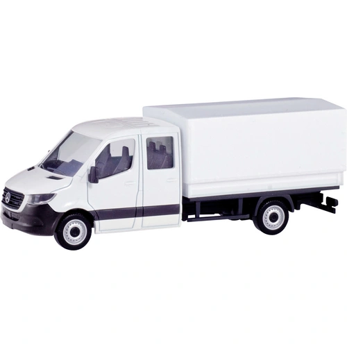Herpa 013499 H0 Modèle réduit de camion Mercedes Benz Cabine double sprinter avec pritche, blanc Herpa 013499 H0 Modèle réduit de camion Mercedes Benz Cabine double sprinter avec pritche, blanc
