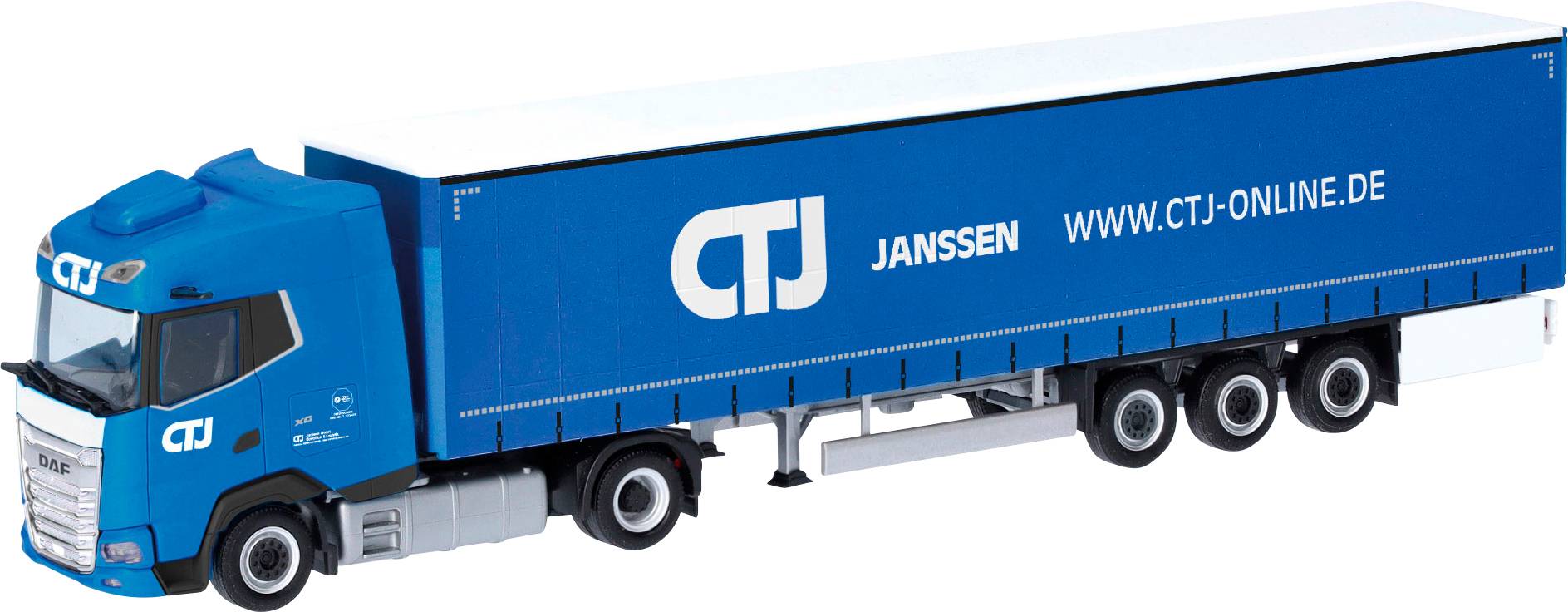 Herpa 318495 H0 Modèle réduit de camion DAF Train de selle « CTJ » pour rideaux de rideaux