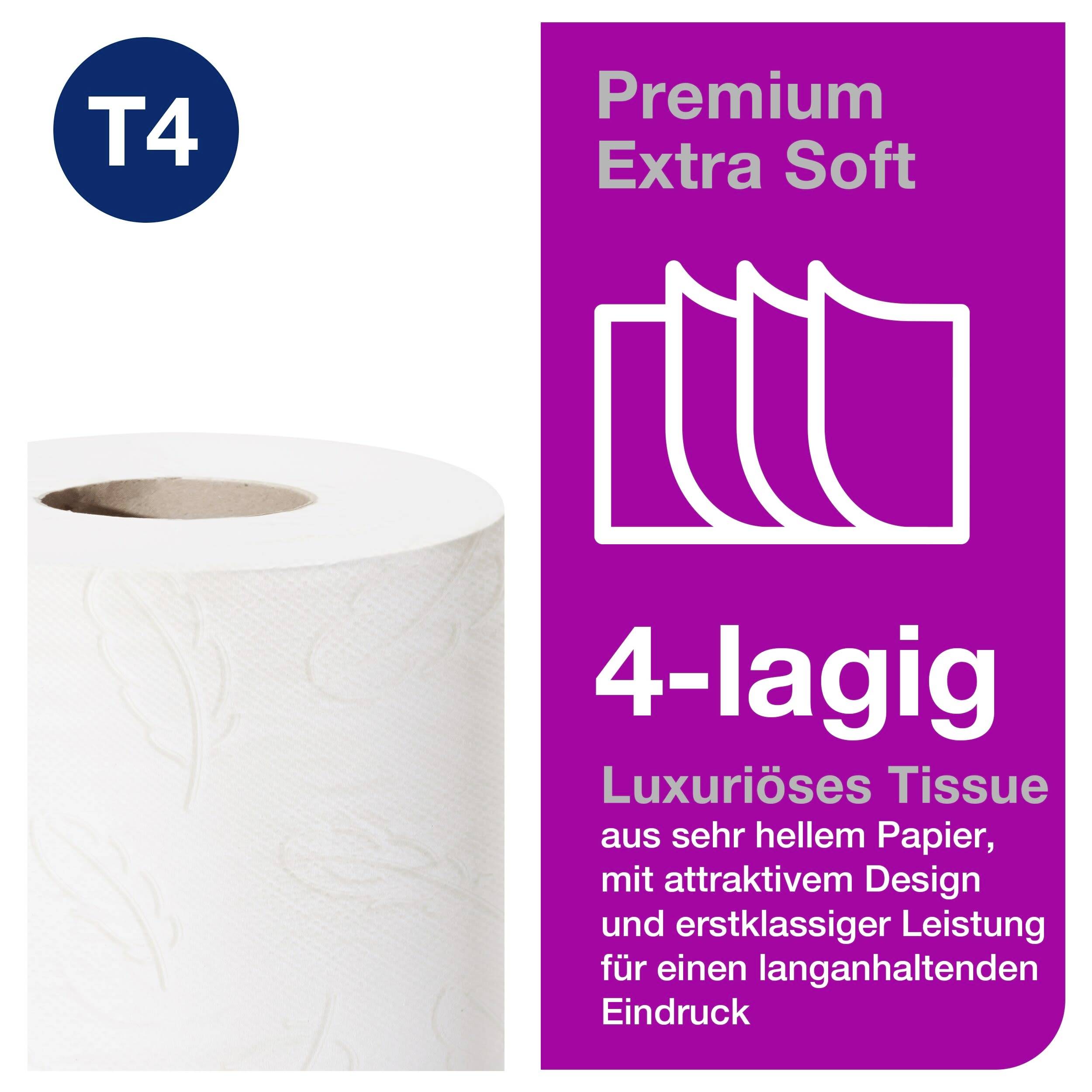 TORK Papier toilette T4-System Kleinrollen Toilettenpapier 4-lag T4 110406 Nombre de couches: 4 couches N/A 42 pc(s)