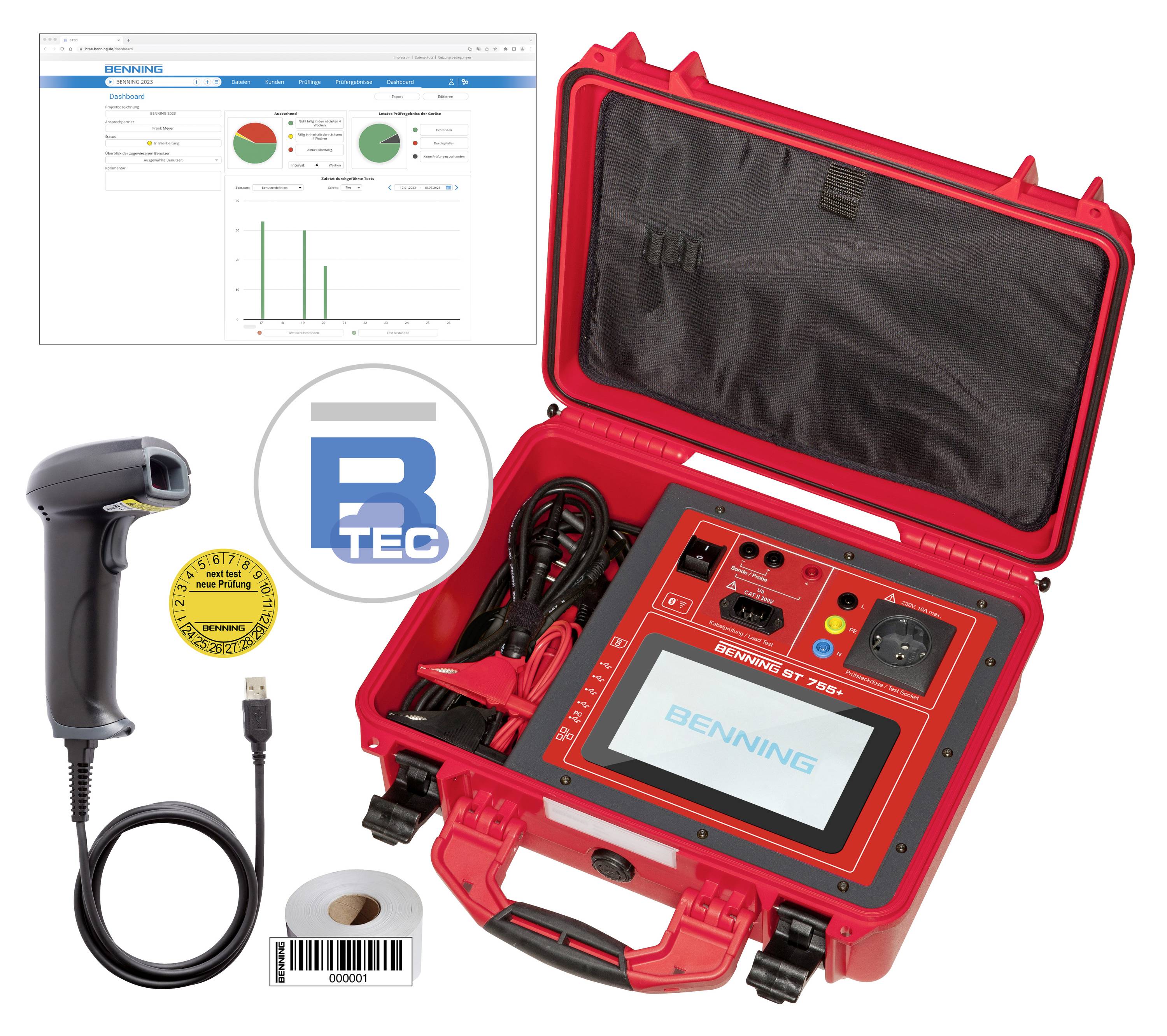 Benning ST 755+ BTEC SET Testeur d'appareil