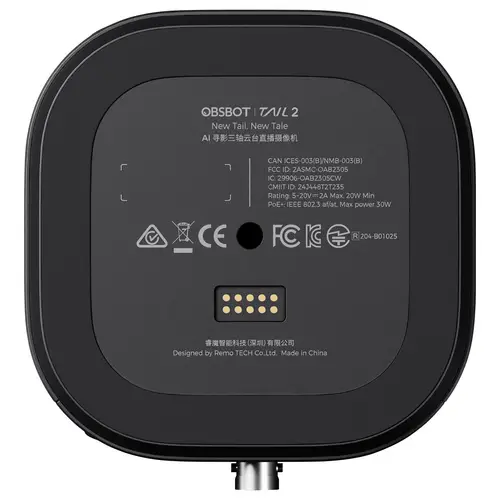 Solution pour vidéoconférence 4K Obsbot Tail 2 3840 x 2160 Pixel commande gestuelle, pied de support, auto-tracking rapide par IA Solution pour vidéoconférence 4K Obsbot Tail 2 3840 x 2160 Pixel commande gestuelle, pied de support, auto-tracking rapide par IA