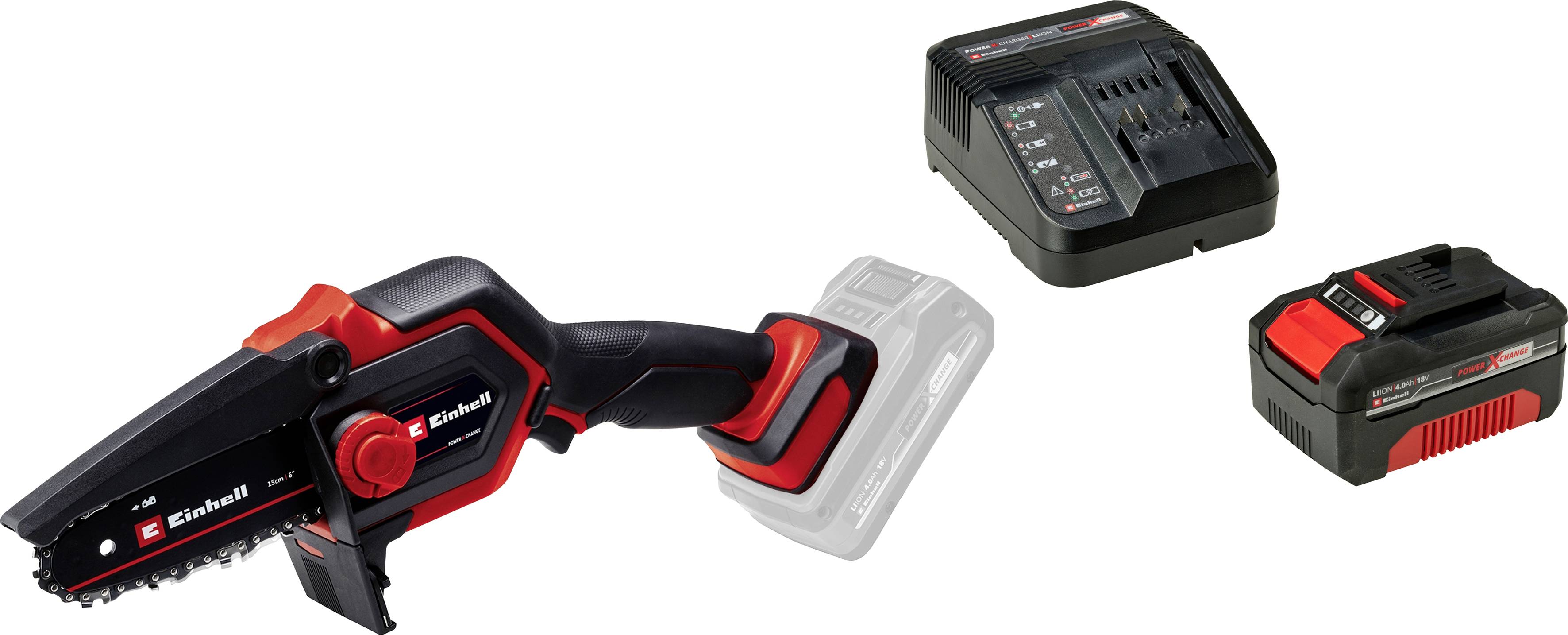 Einhell sans fil Tronçonneuse sans fil avec batterie, avec chargeur Longueur de lame 158 mm