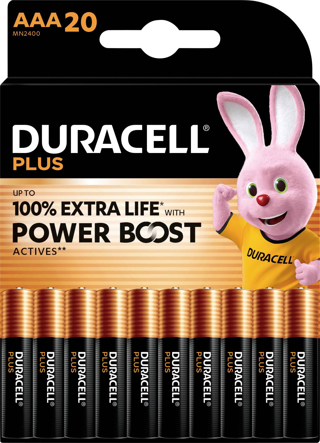 Duracell Plus Power Boost Pile LR3 (AAA) alcaline(s) 1.5 V 20 pc(s)