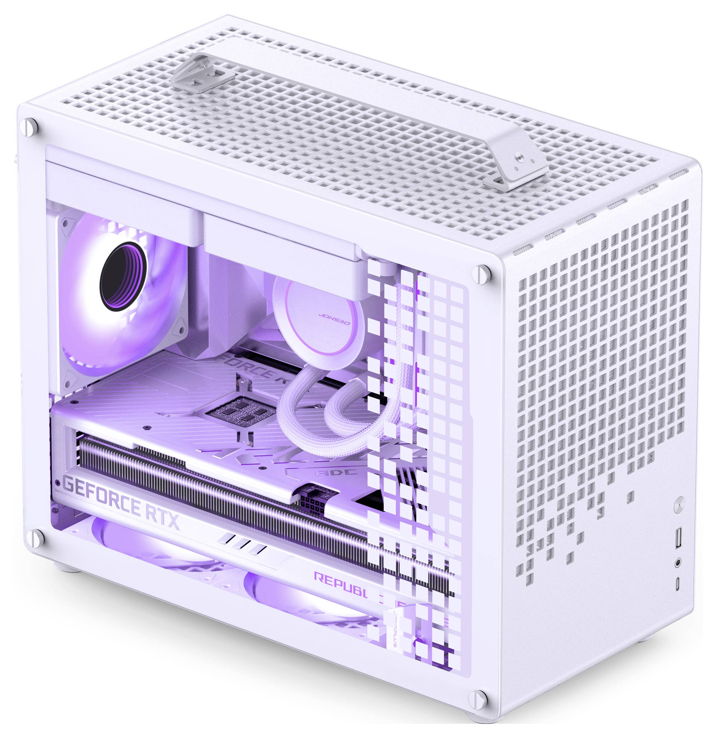 Micro-tour Jonsbo Z20 Boîtier, Boîtier gaming, Boîtier PC blanc