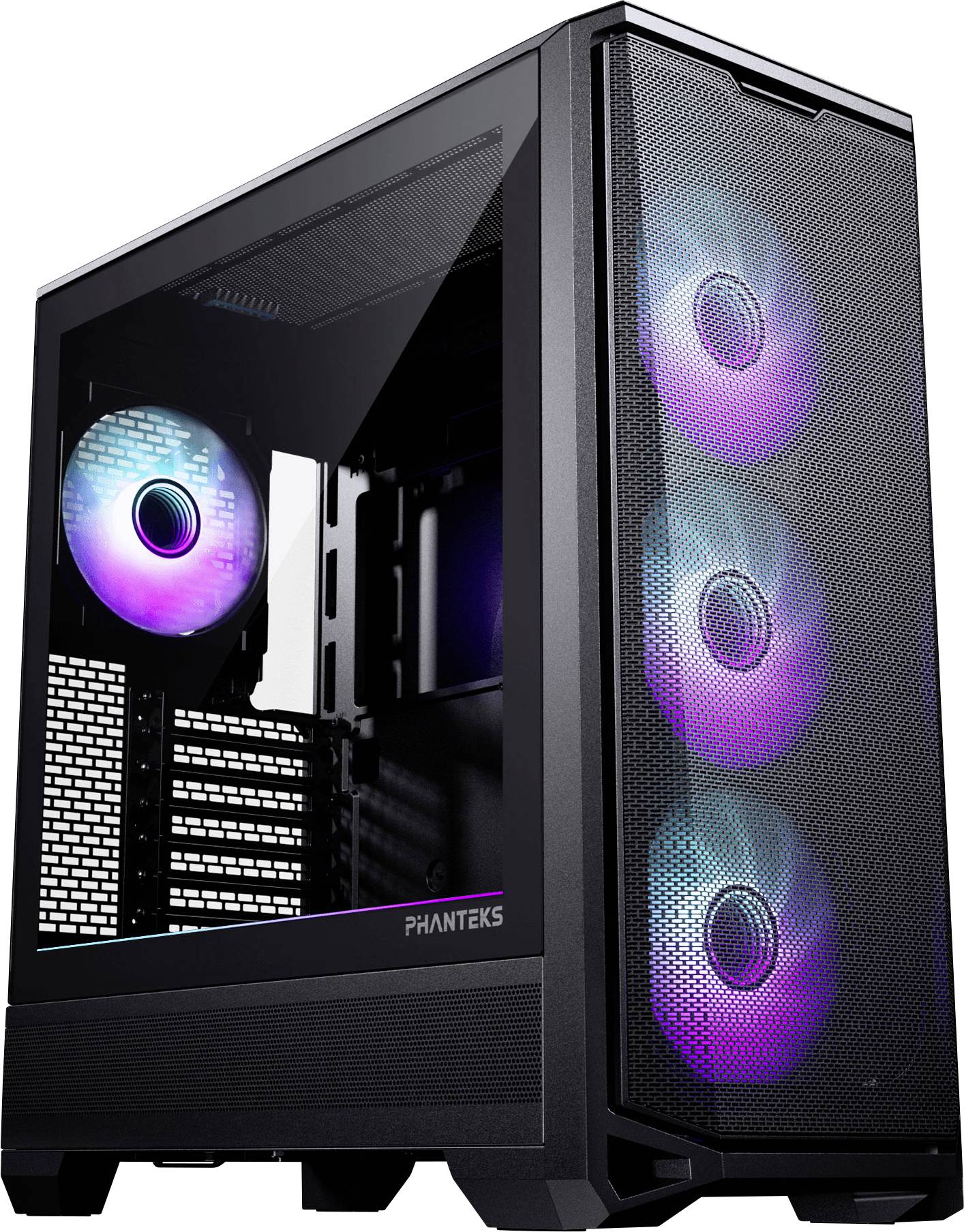 Tour midi Phanteks PH-EC400GA_DBK01 Boîtier, Boîtier gaming, Boîtier PC noir