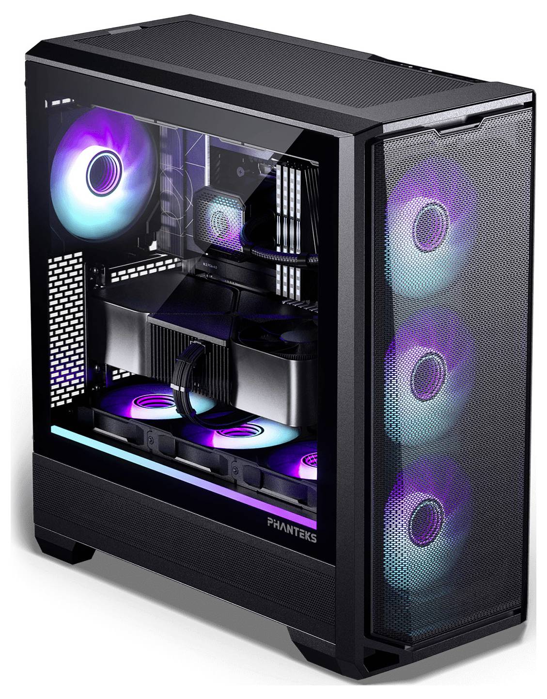 Tour midi Phanteks PH-EC400GA_DBK01 Boîtier, Boîtier gaming, Boîtier PC noir