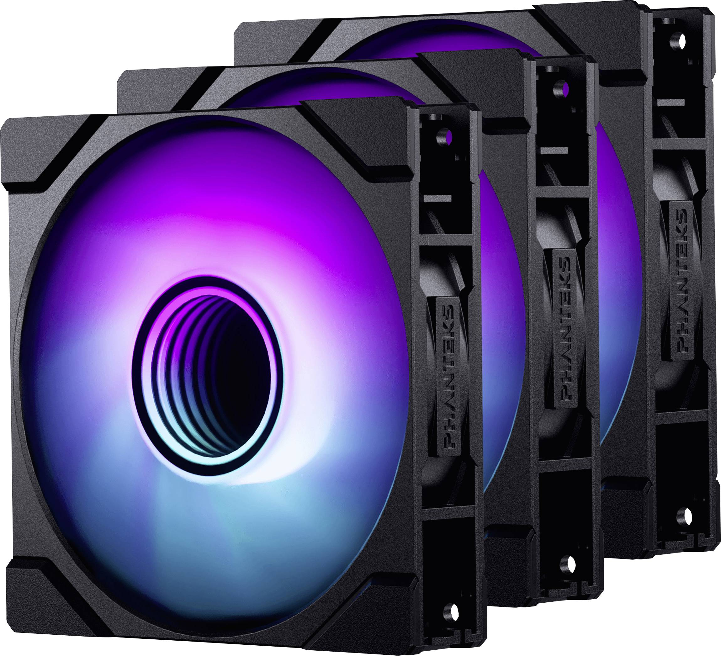 Phanteks PH-F120M25_G2_DBK01_3P Ventilateur pour PC (l x H x P) 120 x 25 x 120 mm