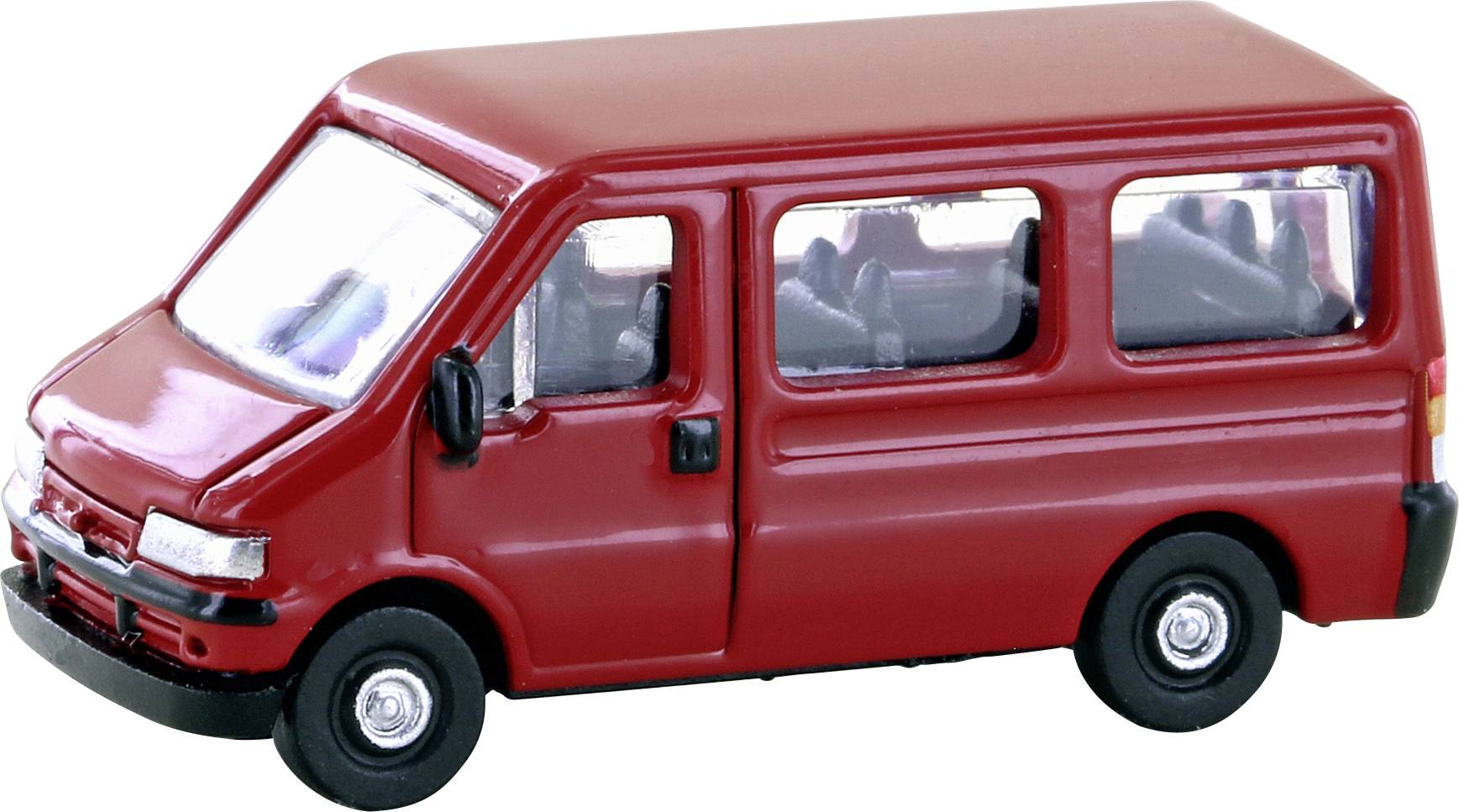 Minis by Lemke LC61316 N Modèle réduit de bus Fiat Bus Ducato II, rouge