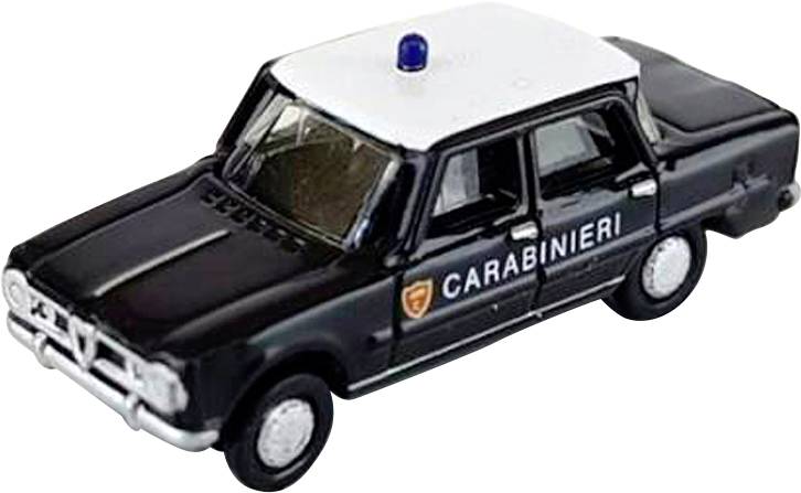 Minis by Lemke LC61413 N Modèle réduit de voiture particulière Alfa Romeo Giulia Carabinieri (IT)