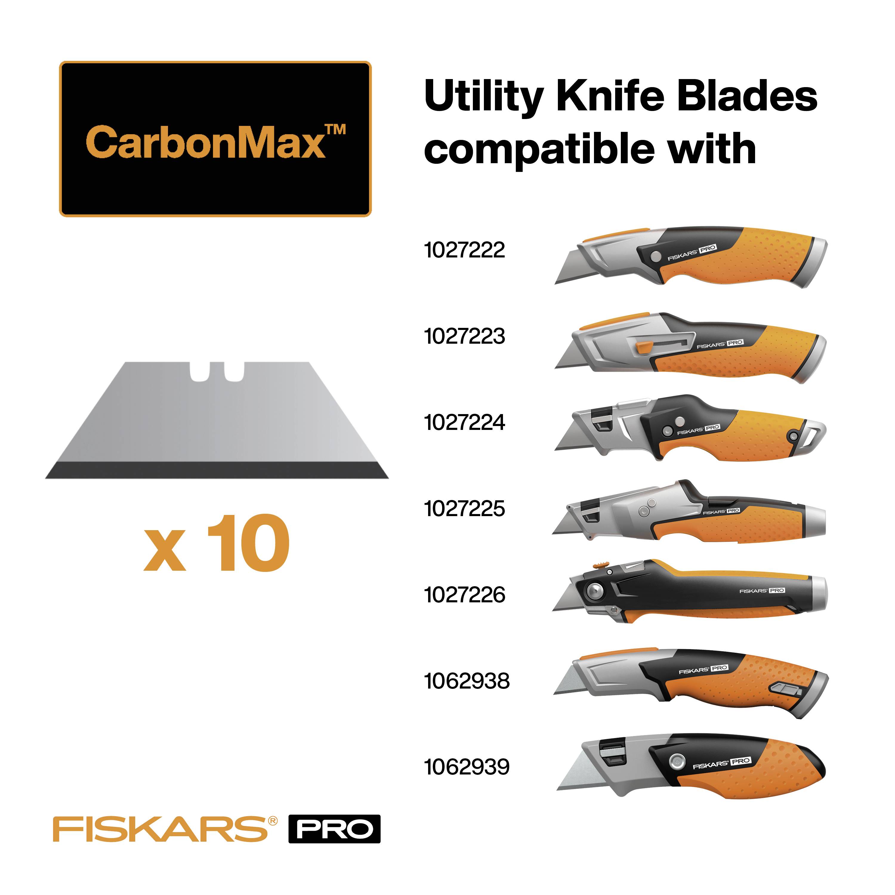 Fiskars 1027230 Lames de couteau universelles CarbonMax 10 pc(s)