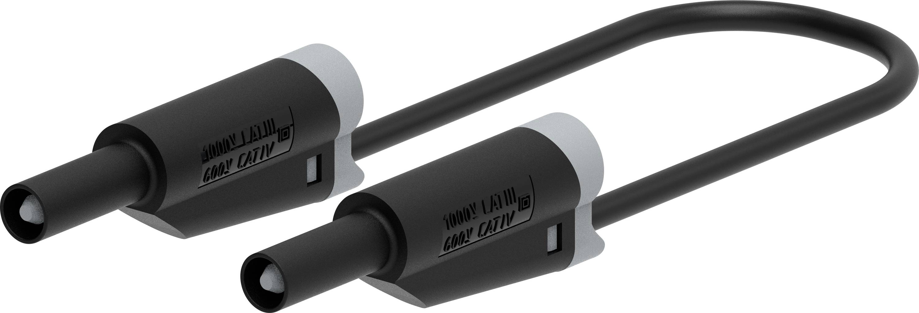 Electro PJP 2712-IEC-CD1-50N Cordon de mesure banane mâle 50 cm noir 1 pc(s)