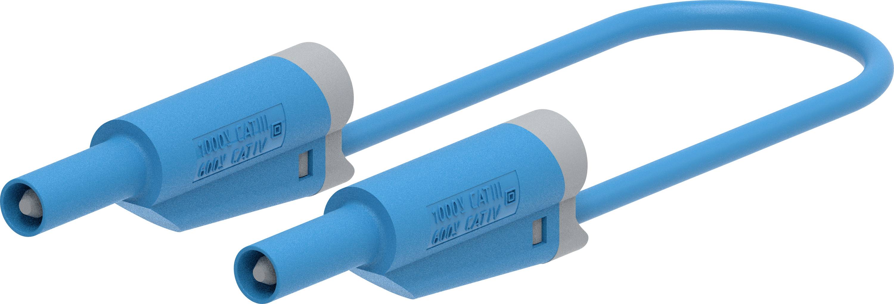 Electro PJP 2714-IEC-CD1-100BL Cordon de mesure enfichable 4 mm, banane mâle 100 cm bleu 1 pc(s)