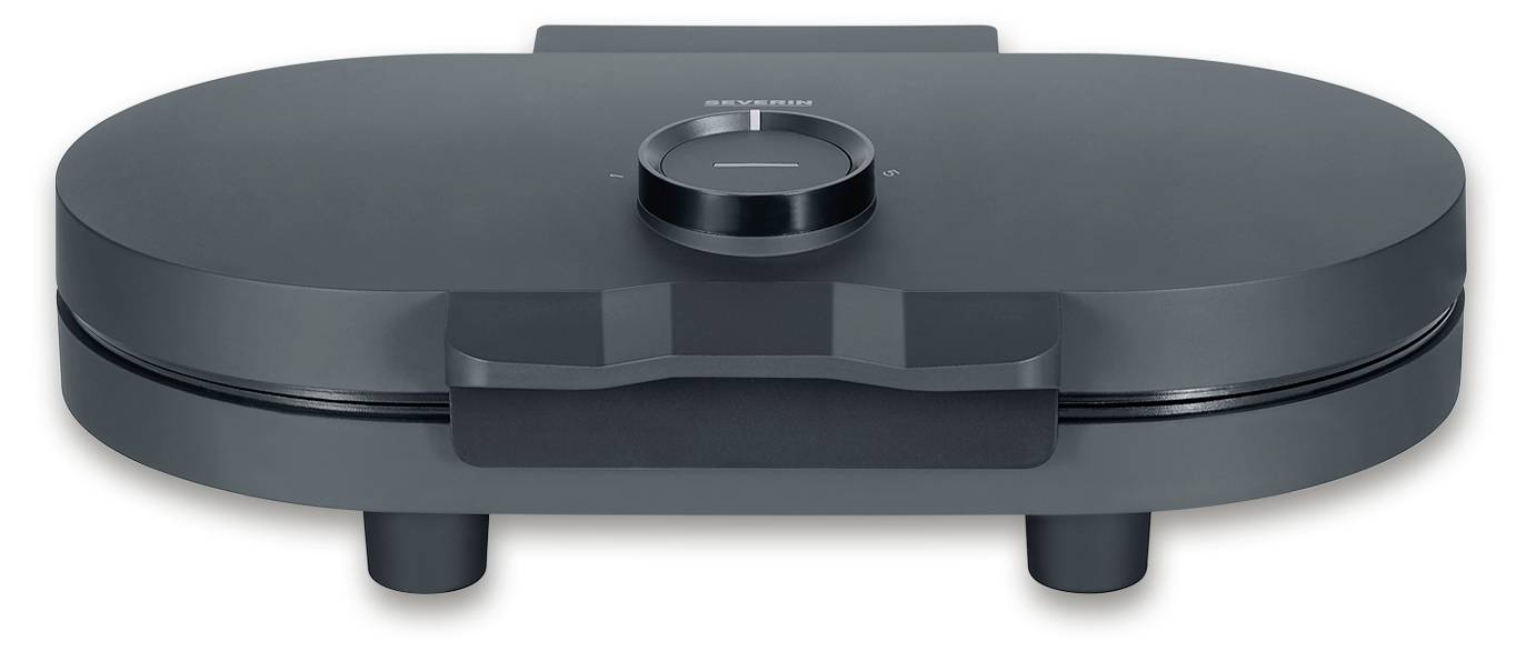 Severin WA 2118 Gaufrier voyant lumineux, rabattable noir