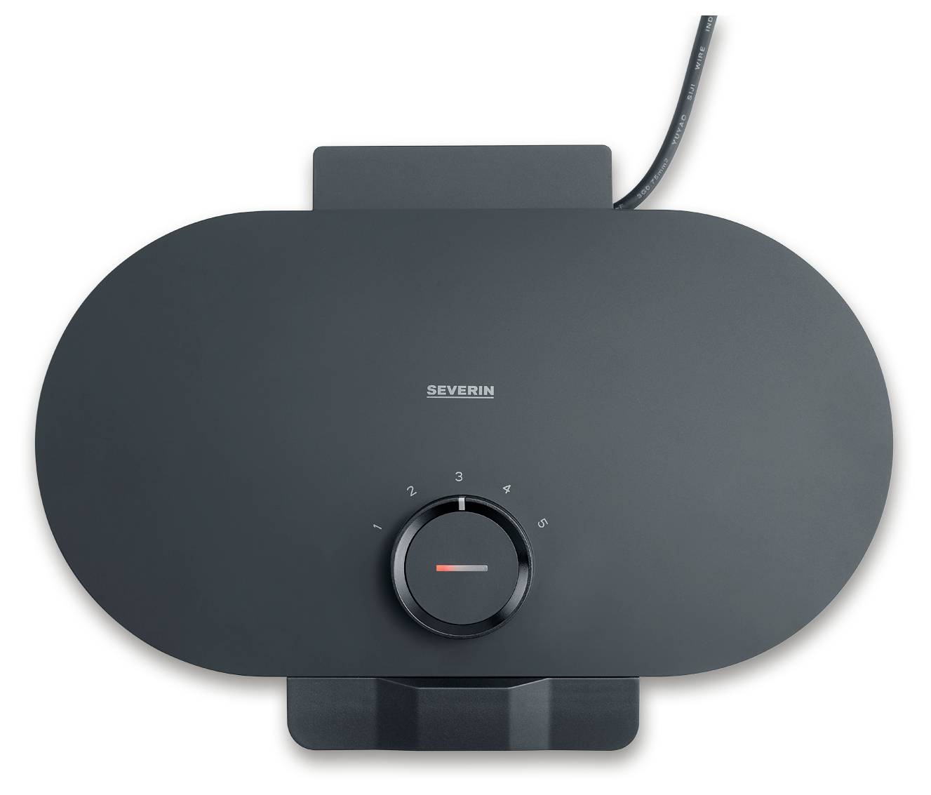 Severin WA 2118 Gaufrier voyant lumineux, rabattable noir