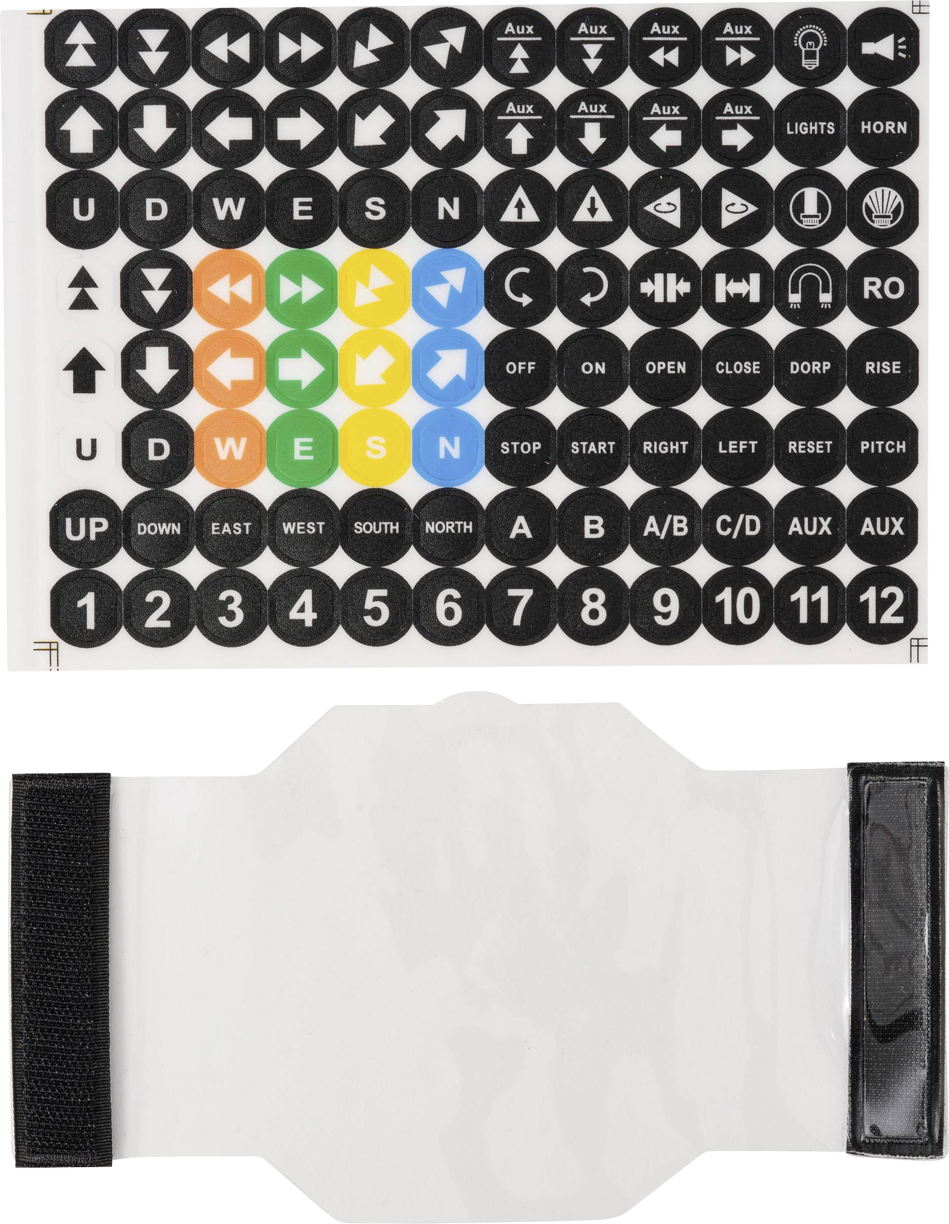 TRU COMPONENTS 2 & 4 Button cover & sticker TC-13660436 Set d'accessoires avec étiquette, avec protection contre les chocs 1 pc(s)