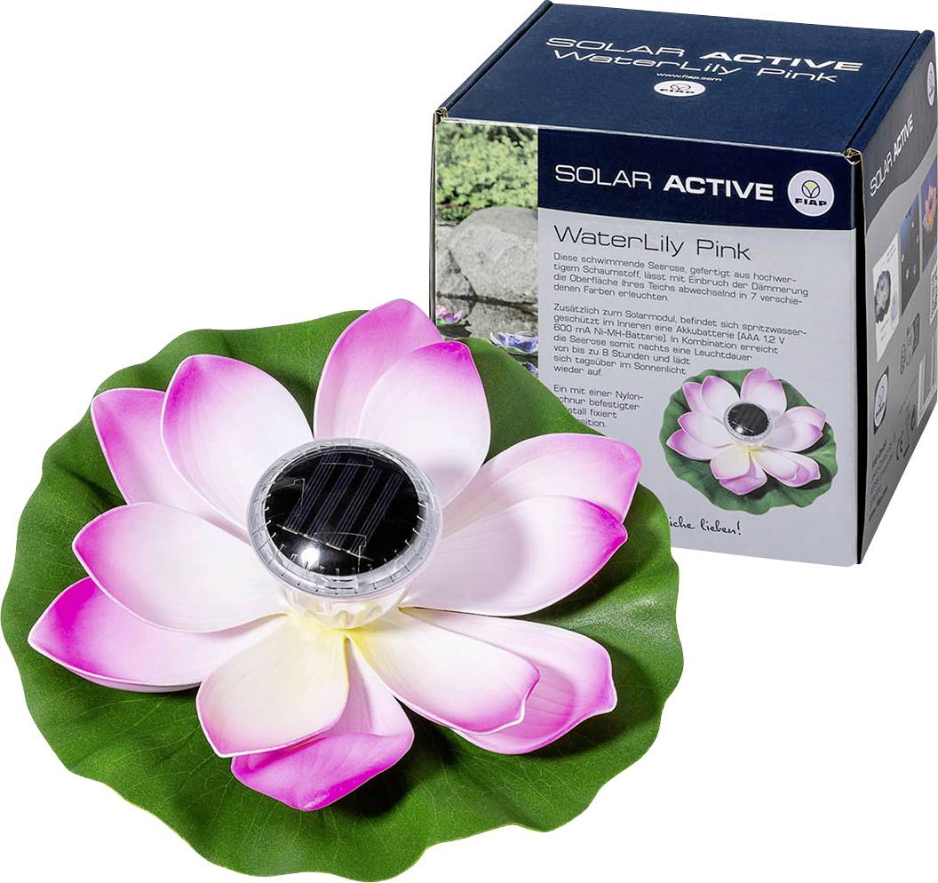 FIAP 3206-1 SOLAR ACTIVE WaterLily Pink Lampe décorative solaire LED LED intégrée rose