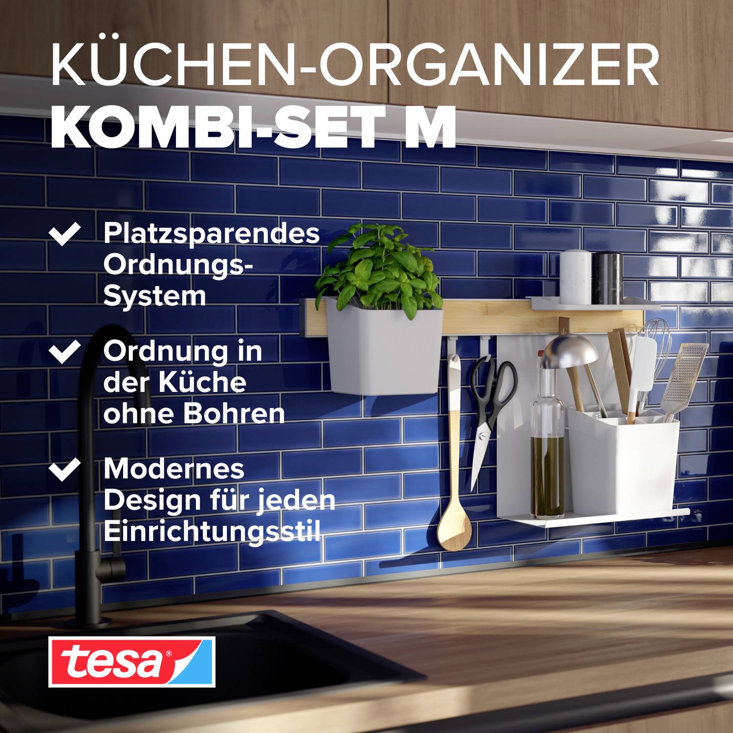 tesa 70041-00000-00 Set mixte blanc 1 set