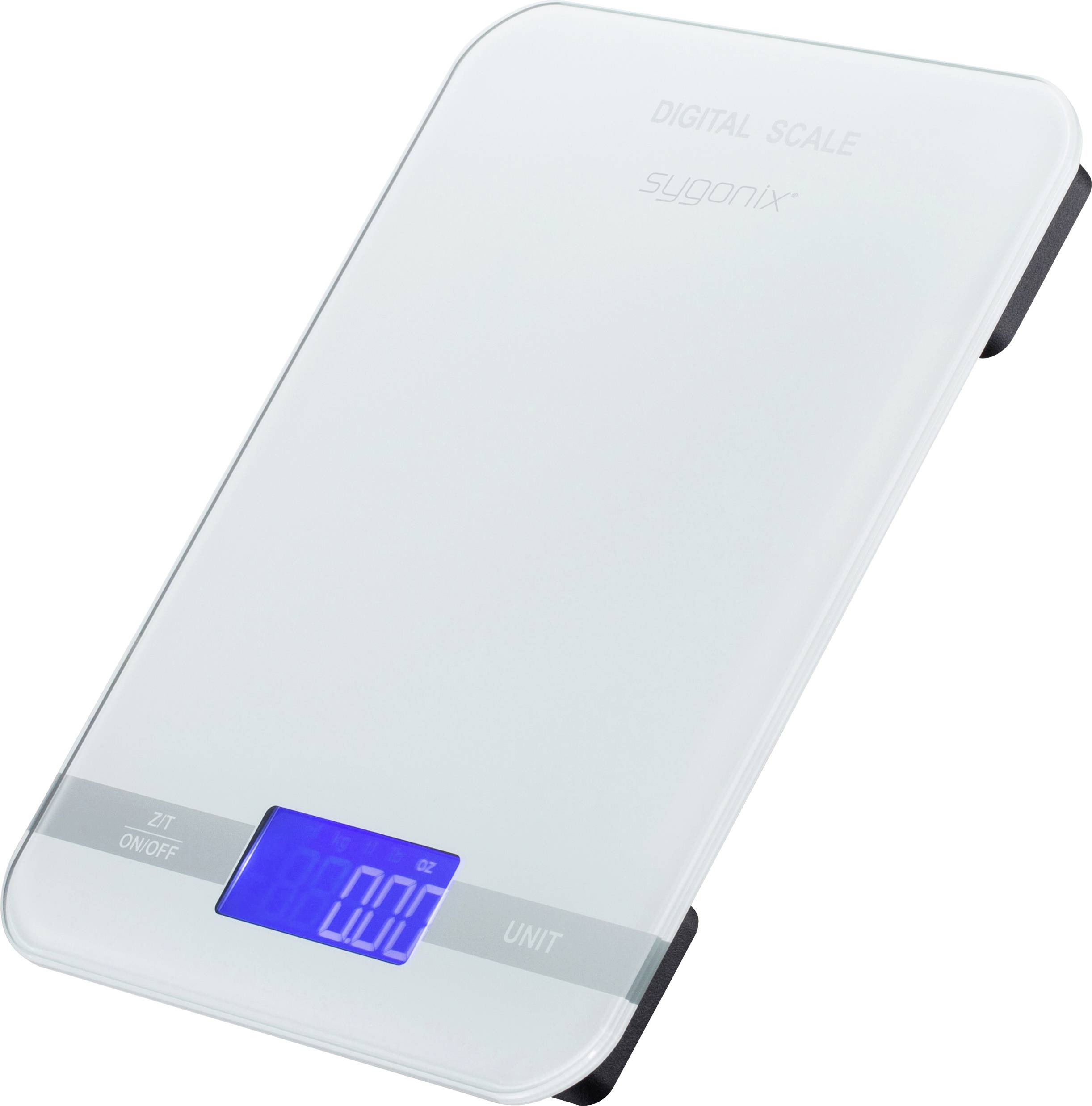 Sygonix Balance de cuisine numérique numérique Plage de pesée (max.)=5 kg verre opale 165 x 220 x 20
