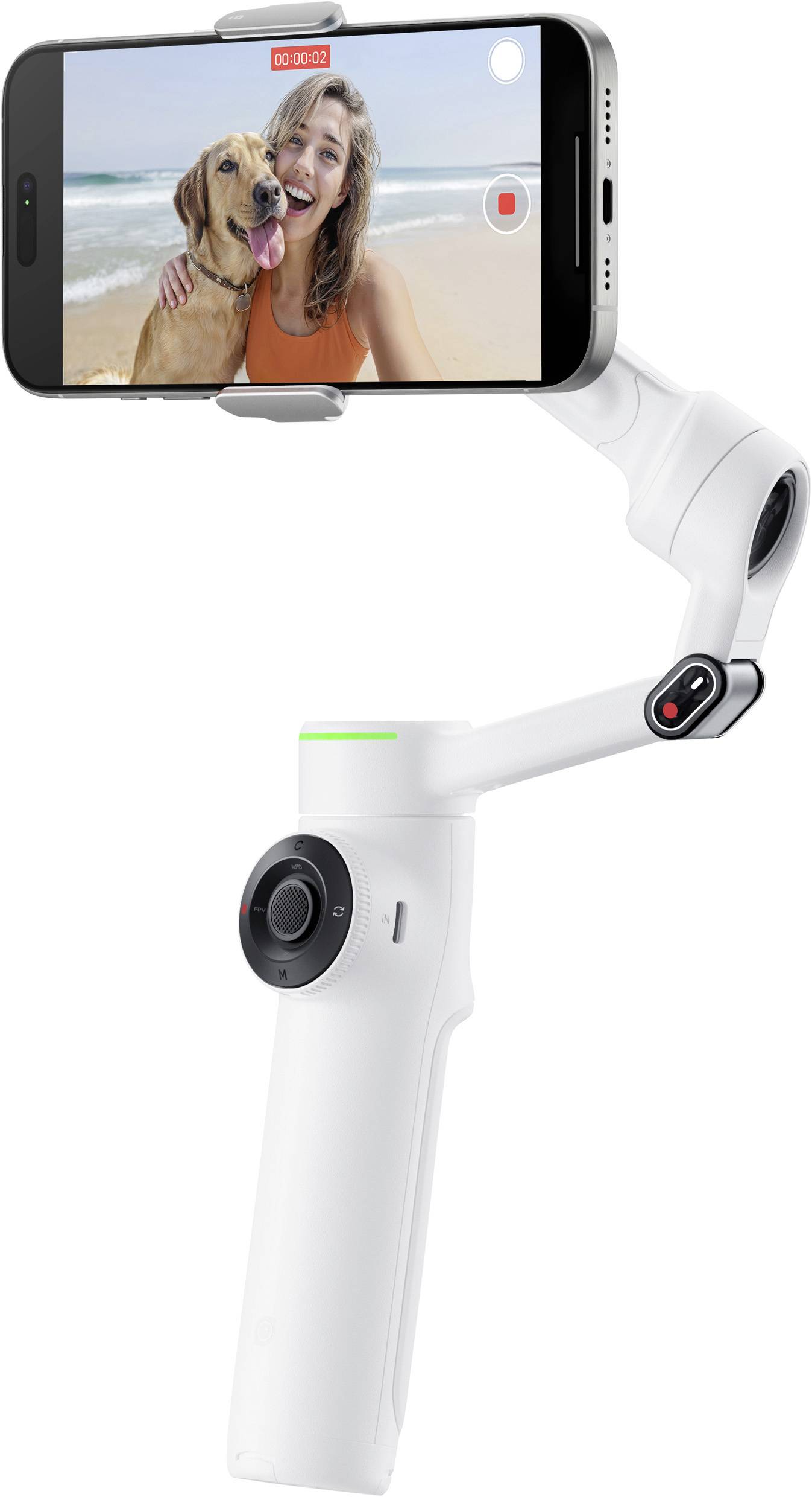 Insta360 Flow 2 Pro AI Tracker Bundle Nacelle électrique blanc Bluetooth Poids max. admissible 300 g