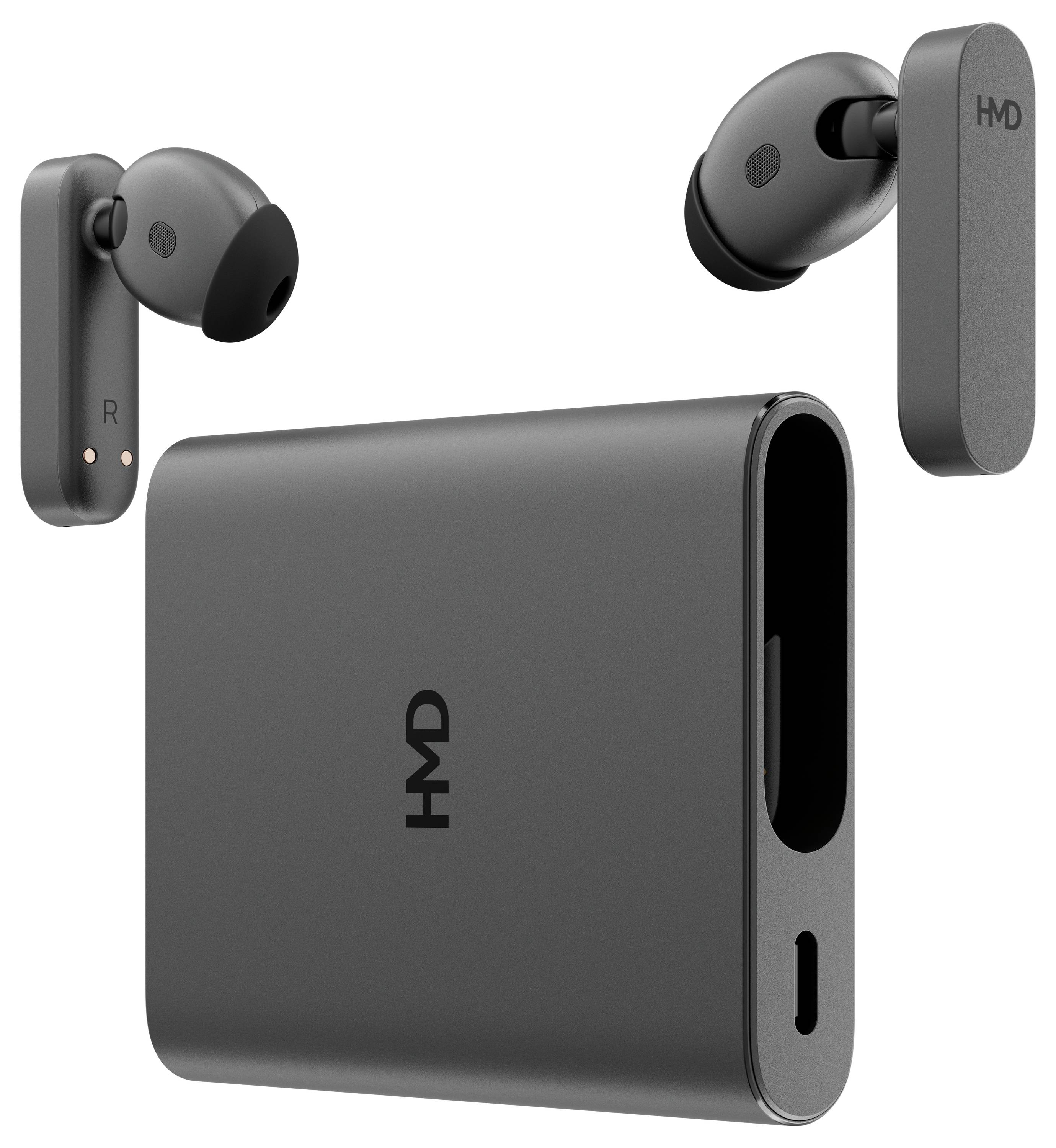 HMD Amped Buds Écouteurs intra-auriculaires Bluetooth noir Suppression du bruit du microphone résistant à la sueur pour le sport