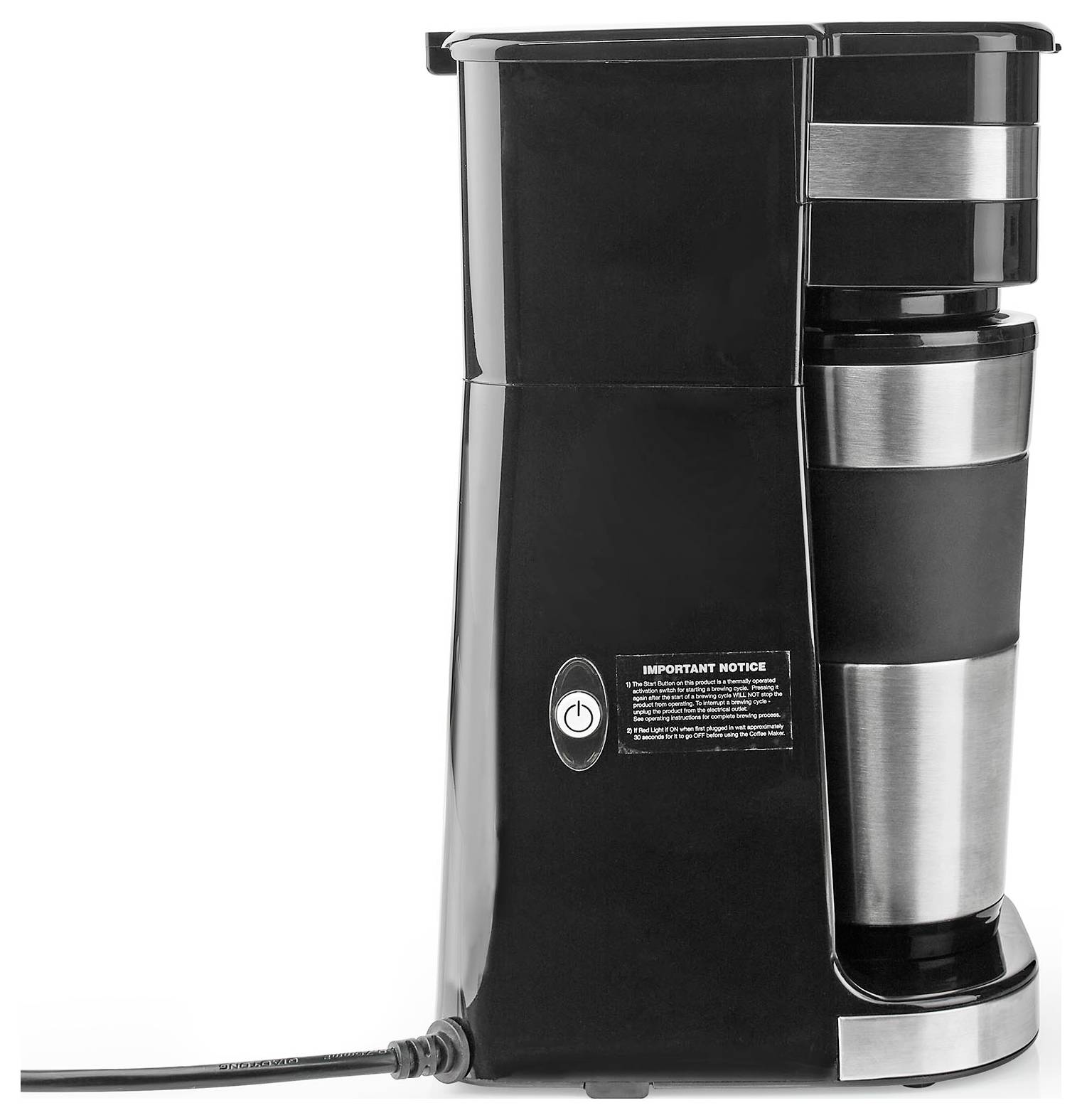 Nedis KACM300FBK Cafetière noir, argent