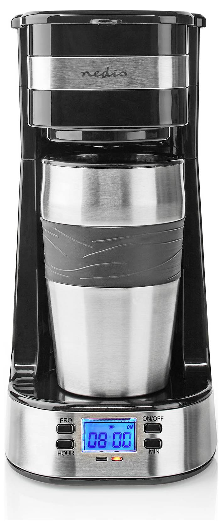 Nedis KACM310FBK Cafetière noir, argent minuteur