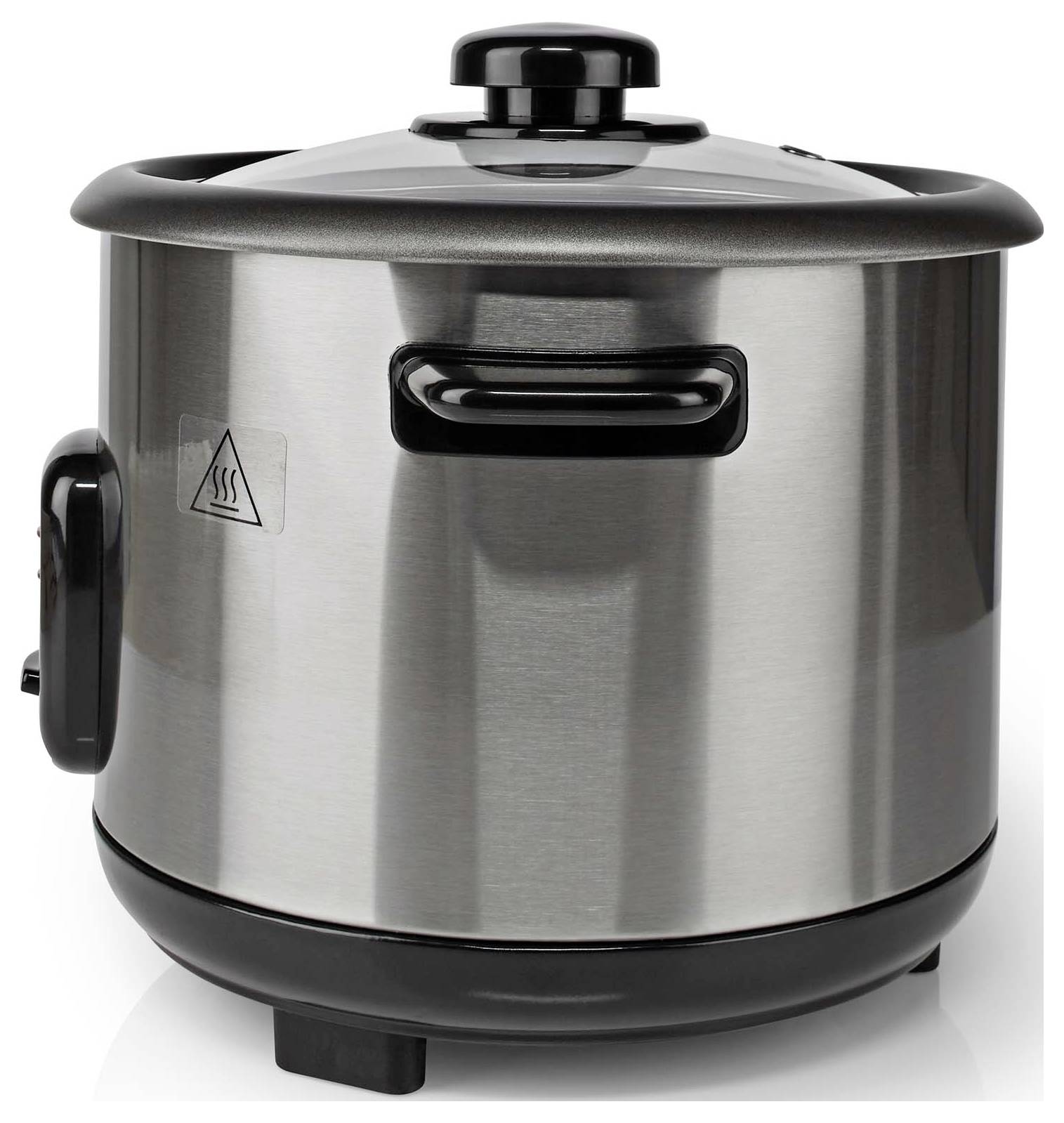 Nedis KARC115AL Cuiseur à riz argent revêtement anti-adhésif, voyant lumineux