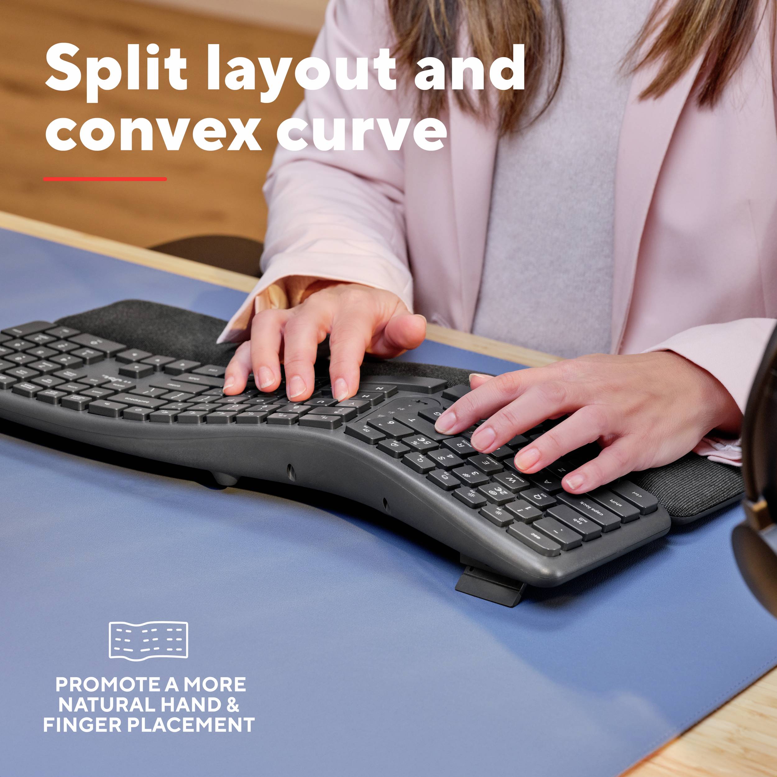Trust Keyra ERGO Wireless Multi Keyboard DE Bluetooth, sans fil Clavier ergonomique allemand, QWERTZ noir