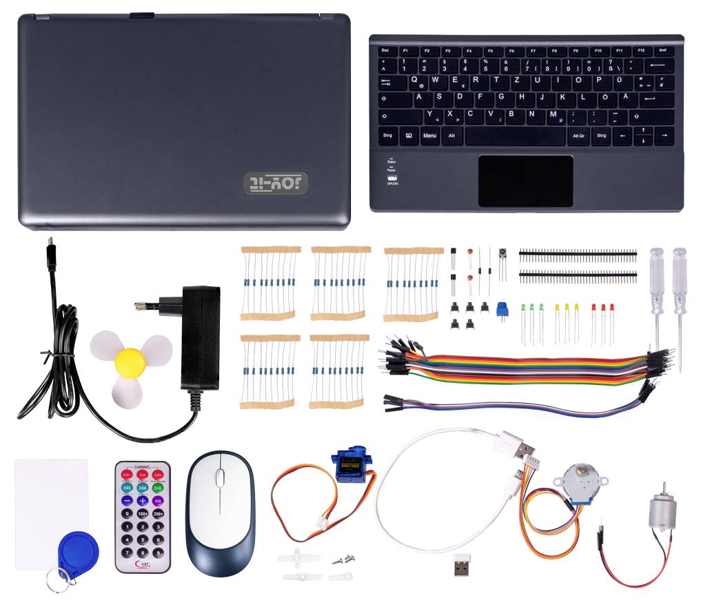 Joy-it JP-Notebook-Pi5 avec mallette de rangement, avec alimentation