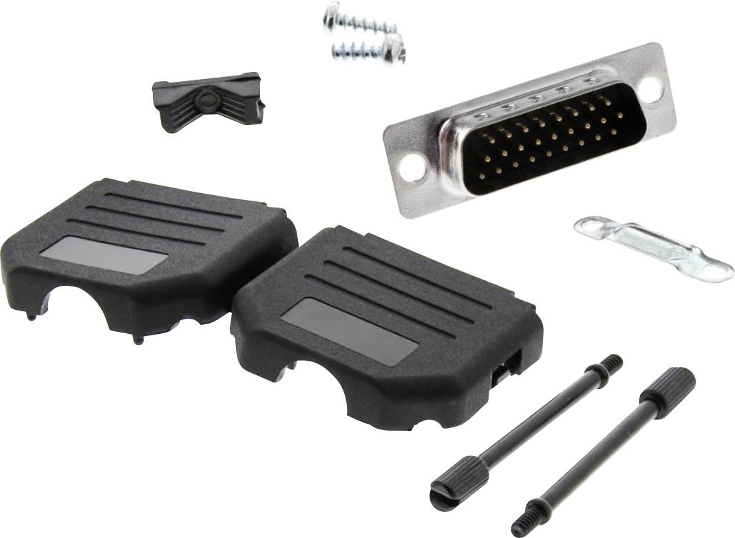 MH Connectors MHDPPK15HD26MS-K Kit embase SUB-D mâle 180 ° Nombre de pôles: 15 fût à souder 1 pc(s)