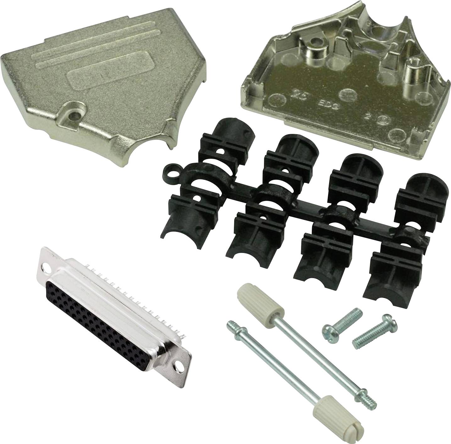 MH Connectors MHDTZK25HD44FS-K Kit embase SUB-D femelle 180 ° Nombre de pôles: 25 fût à souder 1 pc(s)
